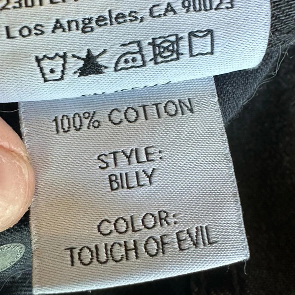 Boyish Billy High Rise Straight Leg Touch Evil Black Distressed Denim Jeans 24 - Picture 7 of 10